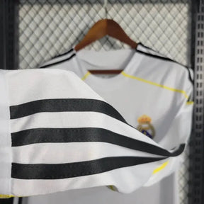 Camisa Real Madrid Home Retrô 2009/10 - Torcedor Masculina Branca Manga Longa - Netmantos