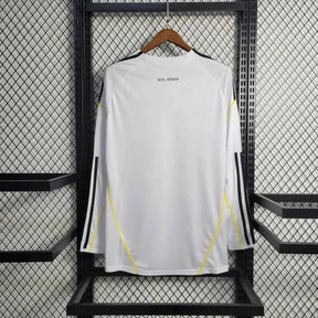 Camisa Real Madrid Home Retrô 2009/10 - Torcedor Masculina Branca Manga Longa - Netmantos