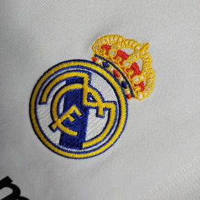 Camisa Real Madrid Home Retrô 2009/10 - Torcedor Masculina Branca Manga Longa - Netmantos