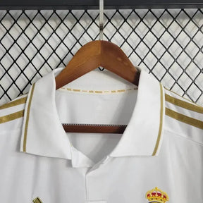 Camisa Real Madrid Home Retrô 2011/12 - Torcedor Masculina Branca Manga Longa - Netmantos