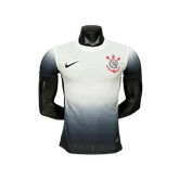Camisa Timão Home 24/25 - Jogador Masculina Preta e Branca + Patrocínios - Netmantos