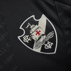 Camisa Vasco Goleiro 24/25 - Torcedor Masculina Preta + Patrocínios - Netmantos