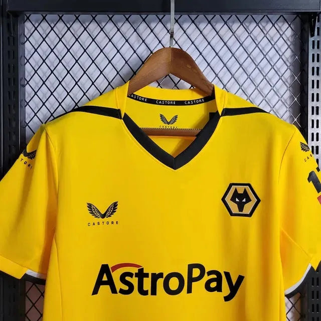 Camisa Wolverhamptom Home 22/23 - Torcedor Masculina Amarela - Netmantos