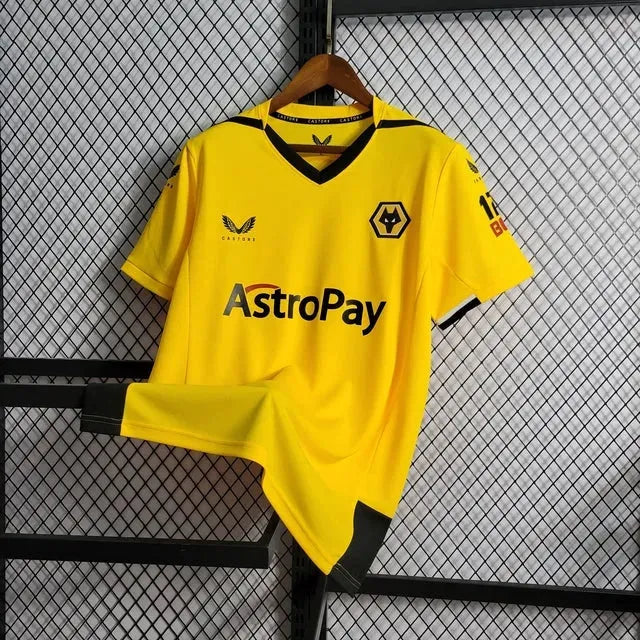 Camisa Wolverhamptom Home 22/23 - Torcedor Masculina Amarela - Netmantos