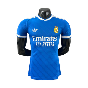 Camisa Real Madrid Third Away 25/26 - Jogador Masculina Azul