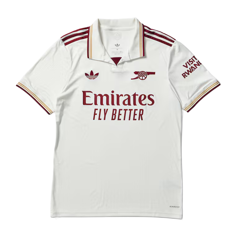 Camisa Arsenal Third Away 25/26 - Torcedor Masculina Branca