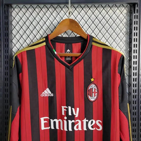 Camisa AC Milan Retrô 2013/14 - Torcedor Masculina Manga Longa - Netmantos