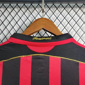 Camisa AC Milan Home Retrô 2006/07 - Torcedor Masculina Dourada Manga Longa - Netmantos