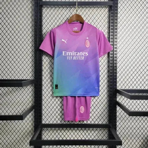 Camisa AC Milan Away II 23/24 - Torcedor Infantil Roxa - Netmantos