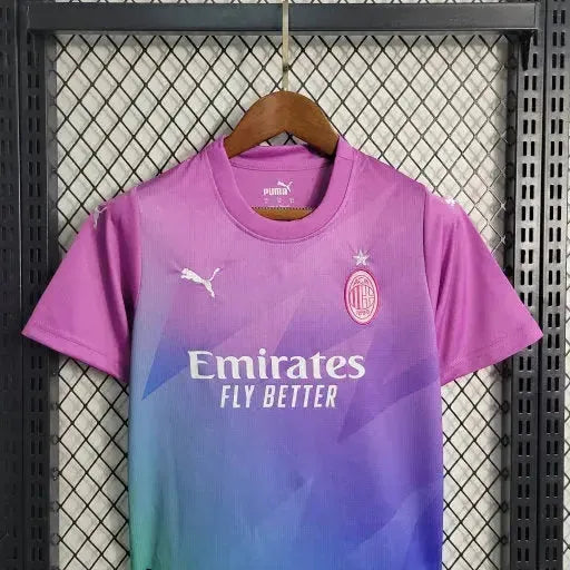 Camisa AC Milan Away II 23/24 - Torcedor Infantil Roxa - Netmantos