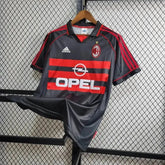 Camisa AC Milan Away Retrô 1998/99 - Torcedor Masculina Preta e Vermelha - Netmantos