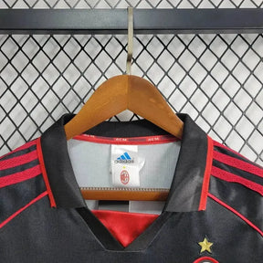 Camisa AC Milan Away Retrô 1998/99 - Torcedor Masculina Preta e Vermelha - Netmantos
