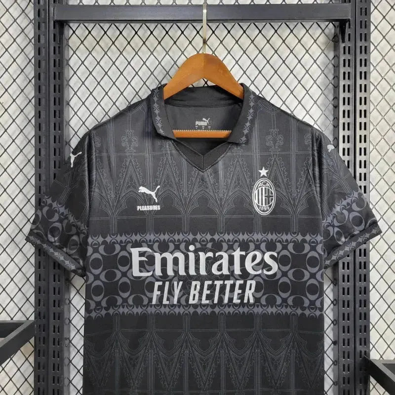 Camisa AC Milan Fourth 24/25 - Torcedor Masculina Preta - Netmantos