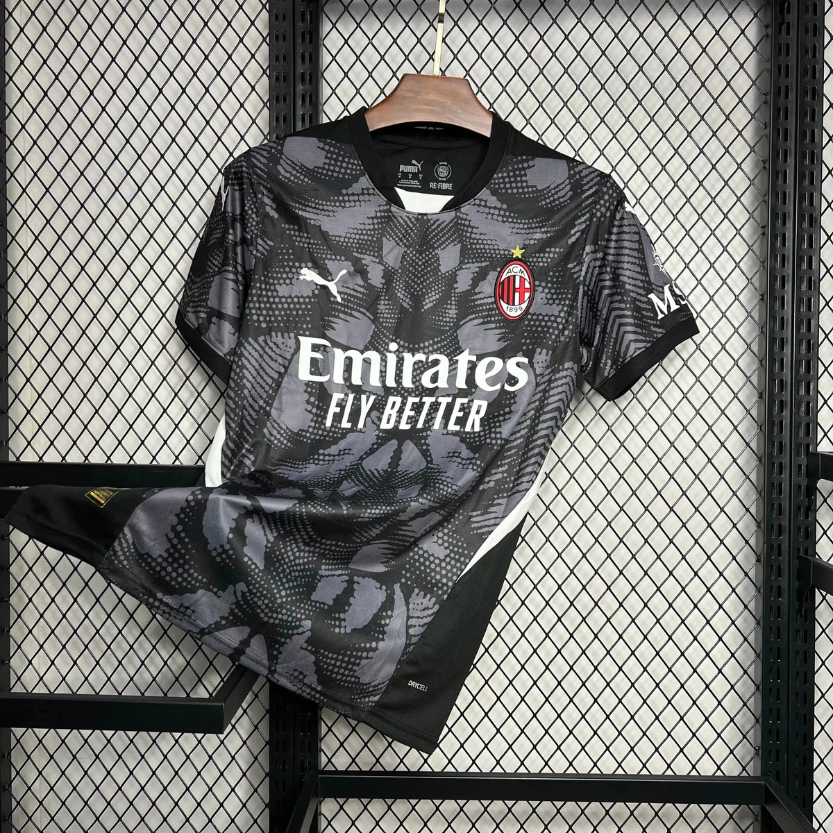 Camisa AC Milan Goleiro 24/25 - Torcedor Masculina Preta - Netmantos