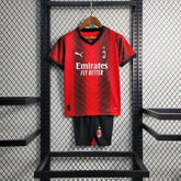 Camisa AC Milan Home 23/24 - Torcedor Infantil Vermelha - Netmantos