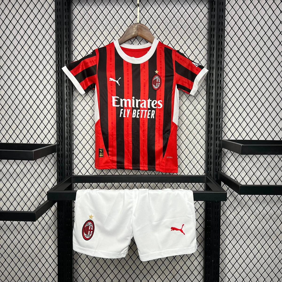 Camisa AC Milan Home 24/25 - Torcedor Infantil Vermelha - Netmantos