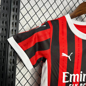 Camisa AC Milan Home 24/25 - Torcedor Infantil Vermelha - Netmantos
