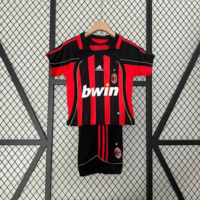 Camisa Ac Milan Retrô Home 2006/07 - Torcedor Infantil Dourada - Netmantos