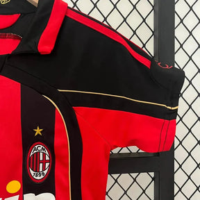 Camisa Ac Milan Retrô Home 2006/07 - Torcedor Infantil Dourada - Netmantos