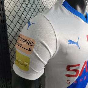 Camisa Al-Hilal Away 23/24 - Jogador Masculina Branca + Neymar 10 - Netmantos