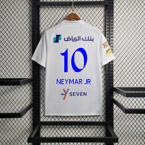 Camisa Al-Hilal Away 23/24 - Torcedor Masculina Branca + Neymar 10 - Netmantos