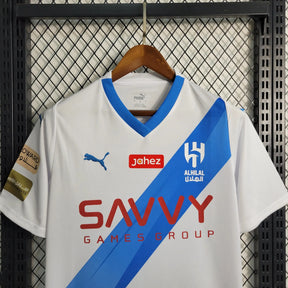 Camisa Al-Hilal Away 23/24 - Torcedor Masculina Branca + Neymar 10 - Netmantos