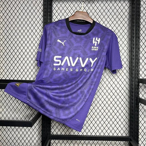 Camisa Al-Hilal Third Away 24/25 - Torcedor Masculina Roxa + Neymar 10 - Netmantos