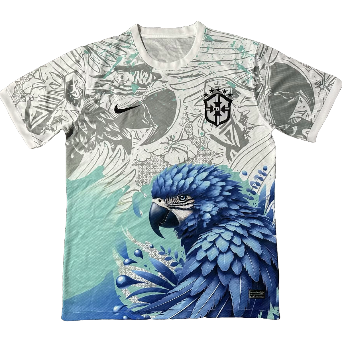 Camisa Brasil Arara Azul 25/26 - Torcedor Masculina Branca e Azul - Netmantos