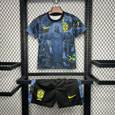 Camisa Brasil Edição Especial Cristo Redentor 24/25 - Torcedor Infantil Azul - Netmantos