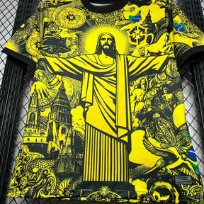 Camisa Brasil Edição Especial Cristo Redentor - Torcedor Masculina Amarela - Netmantos