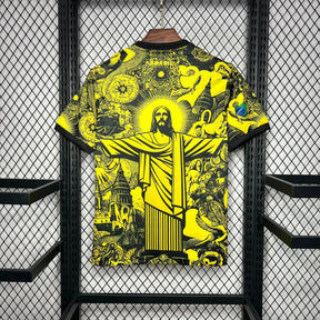 Camisa Brasil Edição Especial Cristo Redentor - Torcedor Masculina Amarela - Netmantos