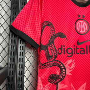 Camisa Inter de Milão Edição Especial 24/25 - Torcedor Masculina Dragão Rosa/Vermelha - Netmantos