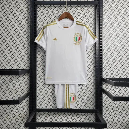 Camisa Itália Edição Comemorativa 23/24 - Torcedor Infantil Branca e Dourada - Netmantos