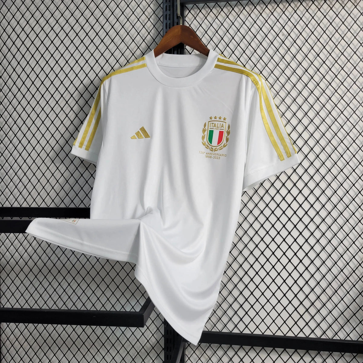 Camisa Itália Edição Comemorativa 23/24 - Torcedor Masculina Branca e Dourada - Netmantos