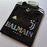 Camisa Juventus BALMAIN 24/25 - Torcedor Masculina Refletiva Preta - Netmantos