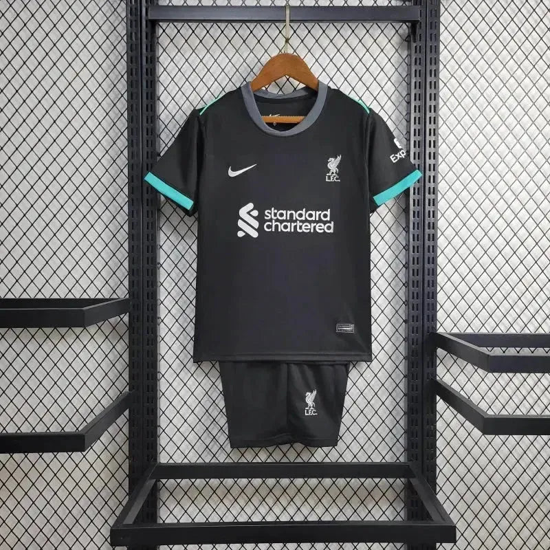 Camisa Liverpool Away 24/25 - Torcedor Infantil Preta - Netmantos