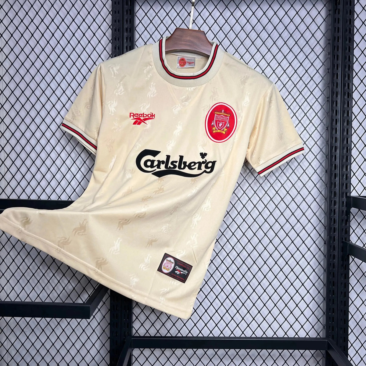 Camisa Liverpool Retrô Away 1996/97 - Torcedor Masculina Bege - Netmantos