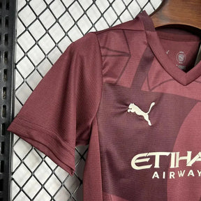Camisa Manchester City Third Away 24/25 - Torcedor Infantil Vinho/Vermelha - Netmantos
