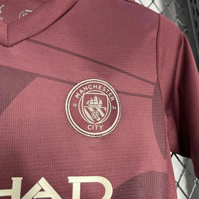 Camisa Manchester City Third Away 24/25 - Torcedor Infantil Vinho/Vermelha - Netmantos