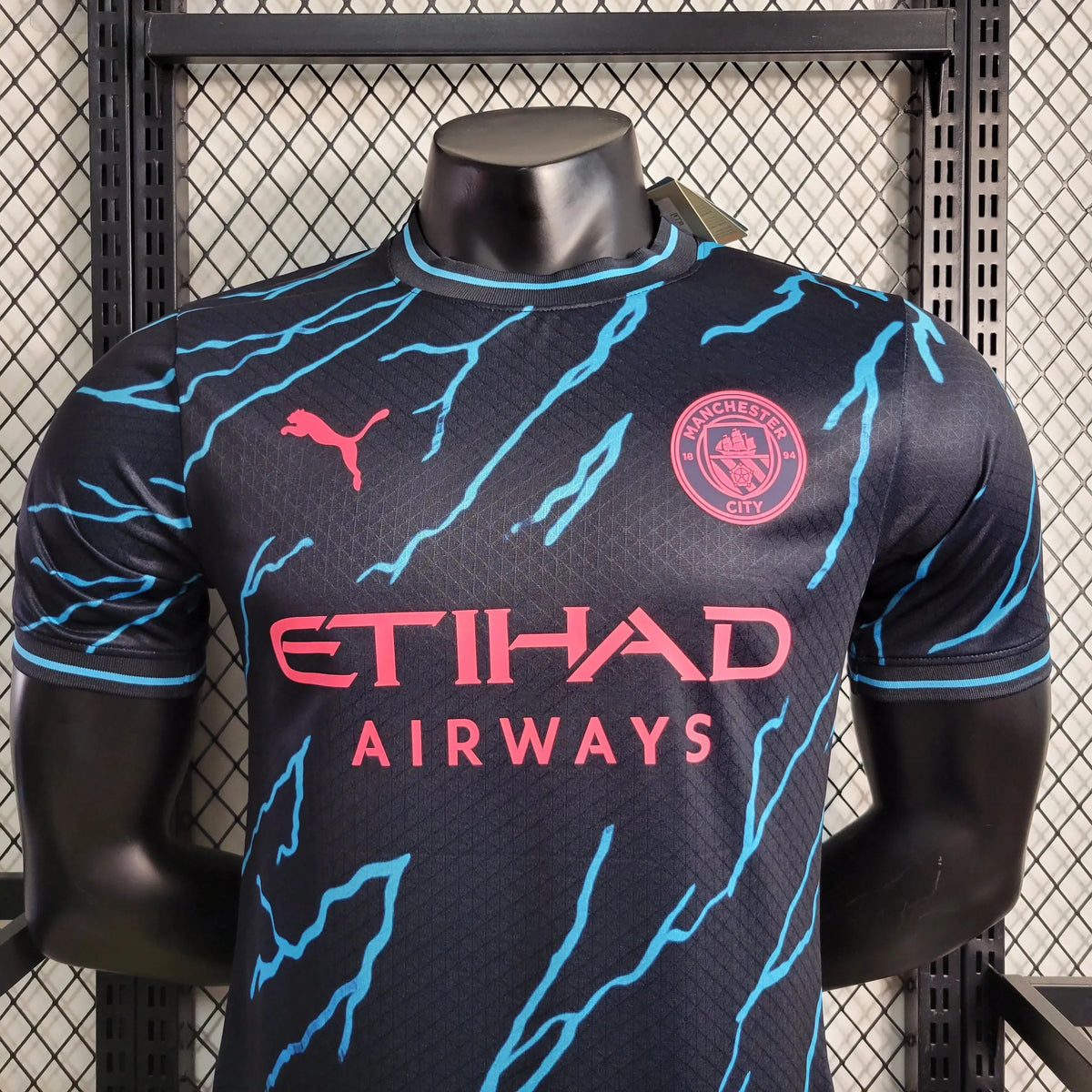 Camisa Manchester City Thrid Away 23/24 - Jogador Masculina Preta - Netmantos