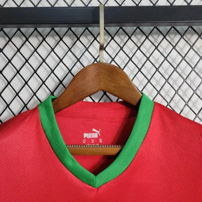 Camisa Marrocos Home 22/23 - Torcedor Infantil Vermelha Verde - Netmantos