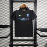 Camisa Real Madrid BALMAIN 23/24 - Torcedor Masculina Refletiva Preta - Netmantos
