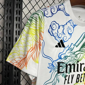 Camisa Real Madrid Dragão Chinês 24/25 - Torcedor Masculina Branca Colorida - Netmantos