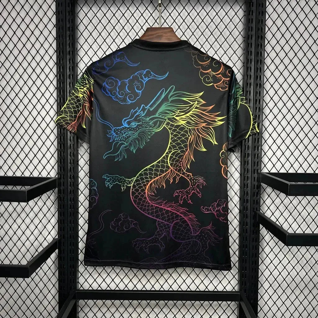 Camisa Real Madrid Dragão Chinês 24/25 - Torcedor Masculina Preta Colorida - Netmantos