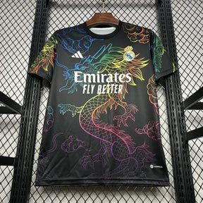Camisa Real Madrid Dragão Chinês 24/25 - Torcedor Masculina Preta Colorida - Netmantos