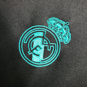 Camisa Real Madrid Retrô Away 17/18 - Torcedor Masculina Preta e Azul - Netmantos