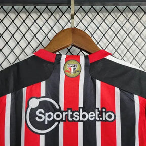 Camisa São Paulo Away 23/24 - Torcedor Infantil Preta e Vermelha - Netmantos