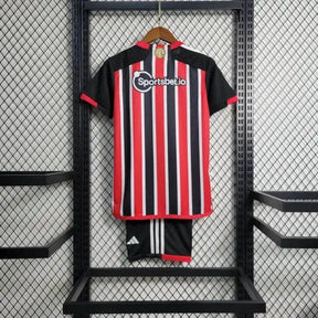 Camisa São Paulo Away 23/24 - Torcedor Infantil Preta e Vermelha - Netmantos
