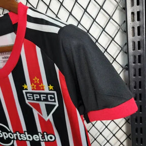Camisa São Paulo Away 23/24 - Torcedor Infantil Preta e Vermelha - Netmantos