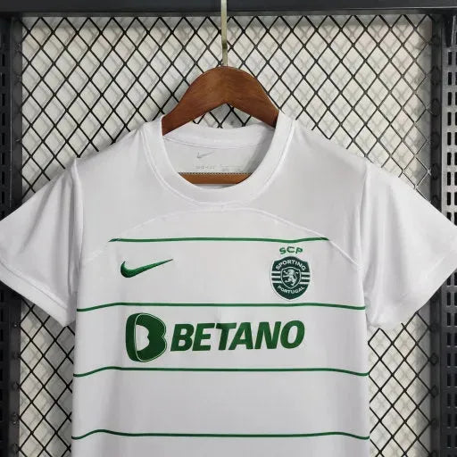 Camisa Sporting Away 23/24 - Torcedor Infantil Branca - Netmantos